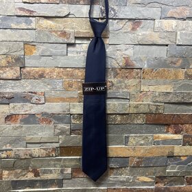 Navy Men's Zip Up Tie