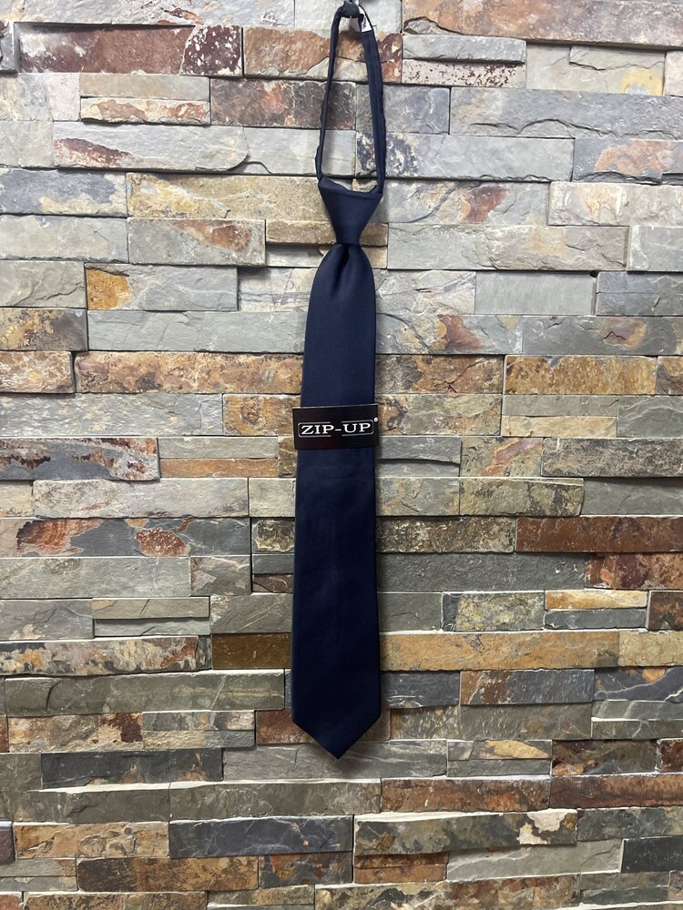 Navy Men's Zip Up Tie