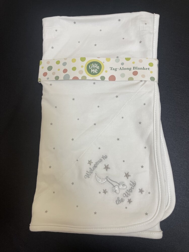 White Cotton Welcome to the World Blanket