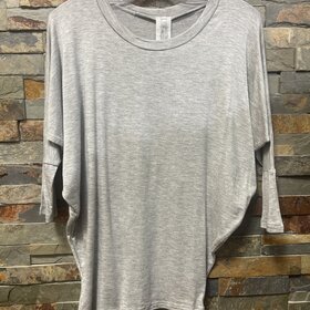 Heather Gray Long Dolman Sleeve Top