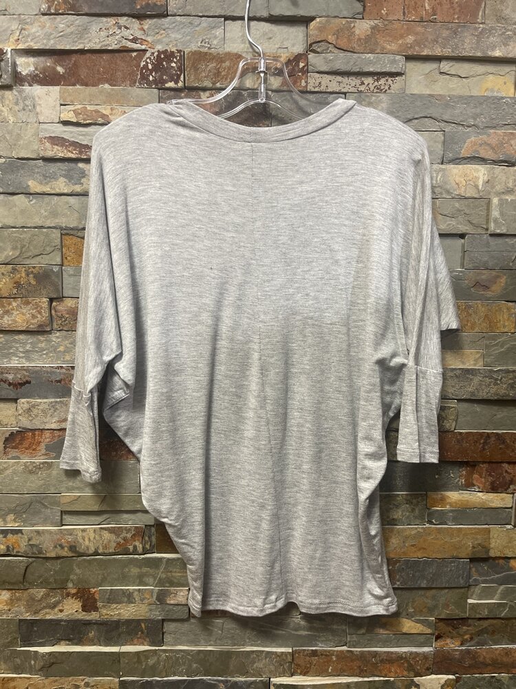 Heather Gray Long Dolman Sleeve Top