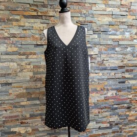 French Connection Black Rhinestone Cocktail Dress, Size