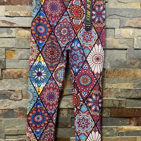 Magenta Unique Print Kids  Leggings