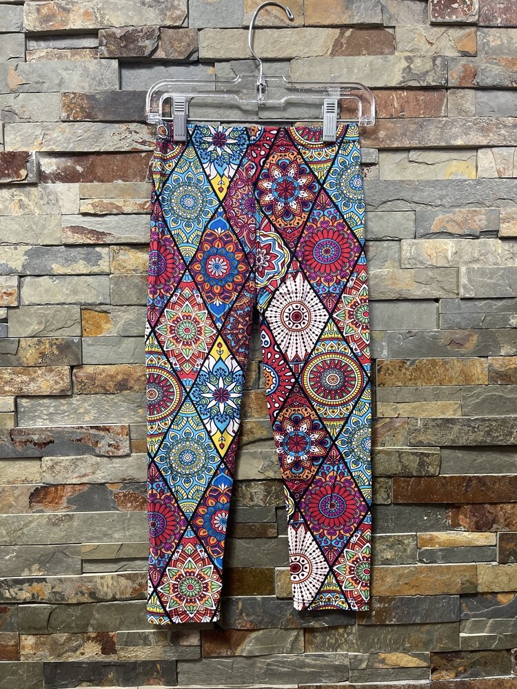 Magenta Unique Print Kids  Leggings