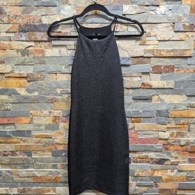 Aqua Black Casual Halter Dress, Size S