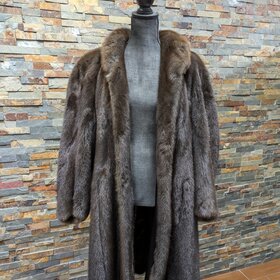 Steel Gray Mink 3/4 Length Swing Coat XL EU