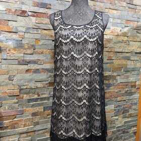 Kensie Black Lace Slip Dress, Size 8