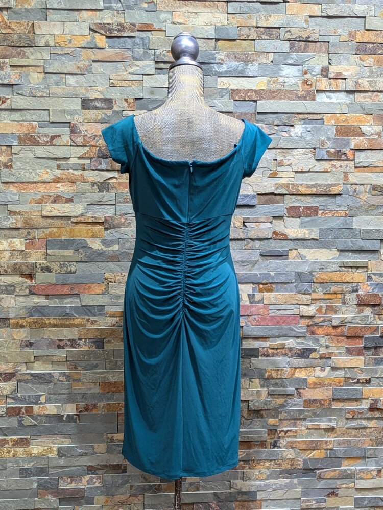 X by Xscape Emerald Green Bodycon Dress, Size 13/14