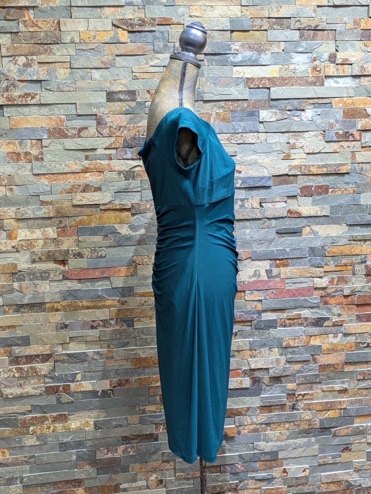 Emerald Green Bodycon Dress, Size 13/14 - Elements Unleashed