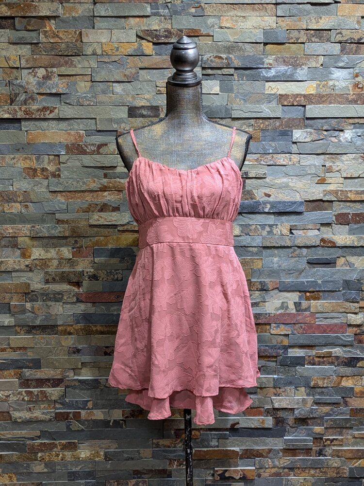 Speechless Pink Floral Print Fit and Flare Party Dress, Size XL