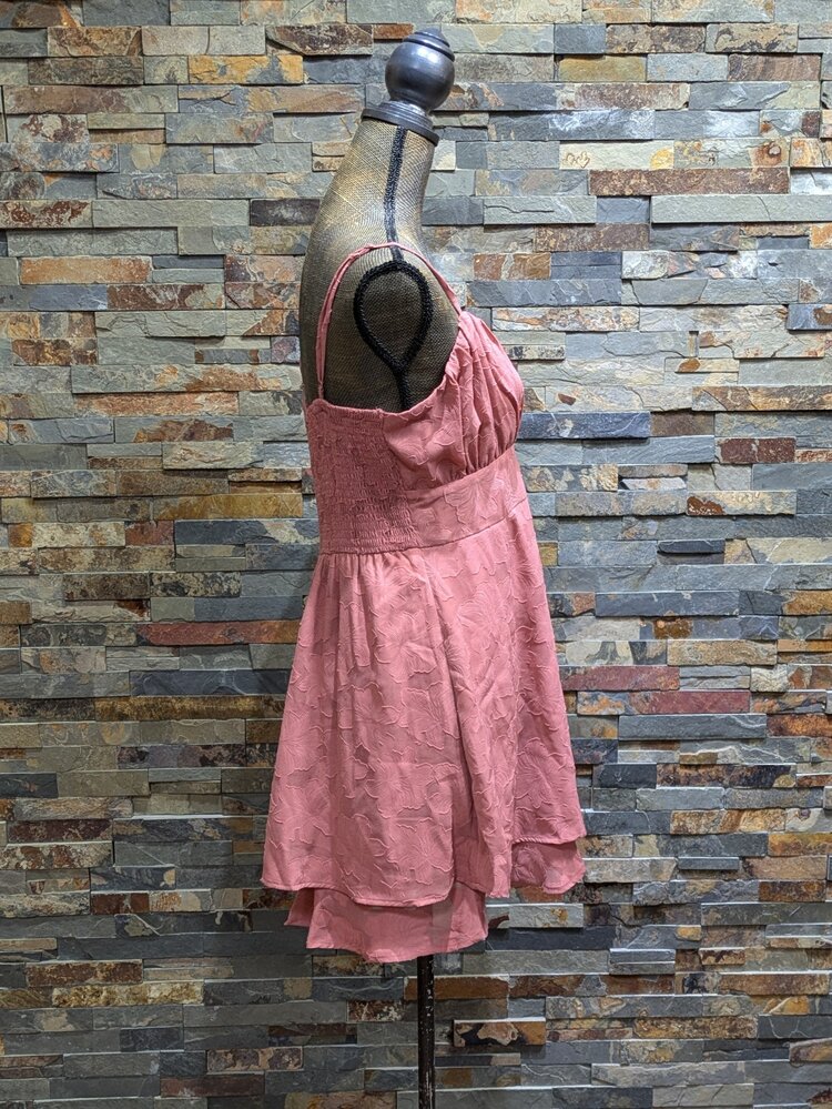 Speechless Pink Floral Print Fit and Flare Party Dress, Size XL