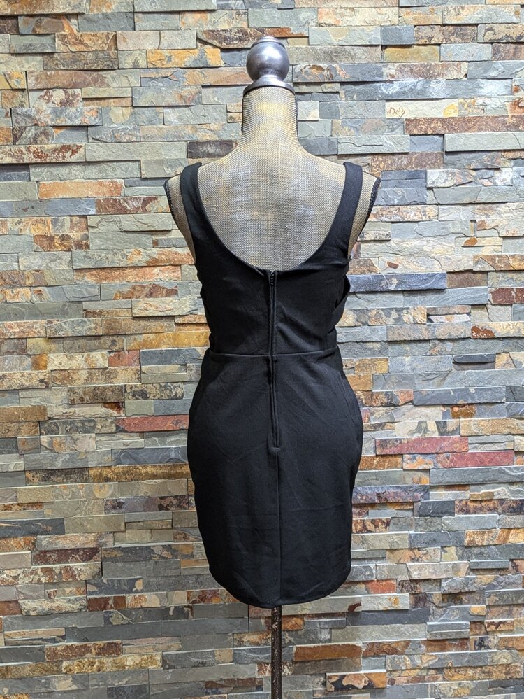 B. Darlin Black Bodycon Mesh Insert Dress, Size 7/8