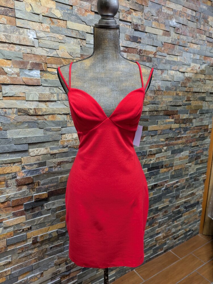 B. Darlin Red Slim Bodycon Dress, Size 15/16
