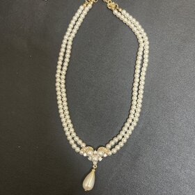 Wona Trading Gold Double Layered Pearl Necklace