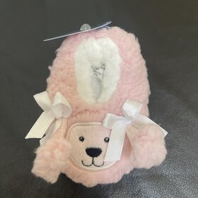 Pink Poodle Baby Slippers