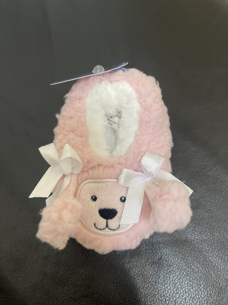Pink Poodle Baby Slippers