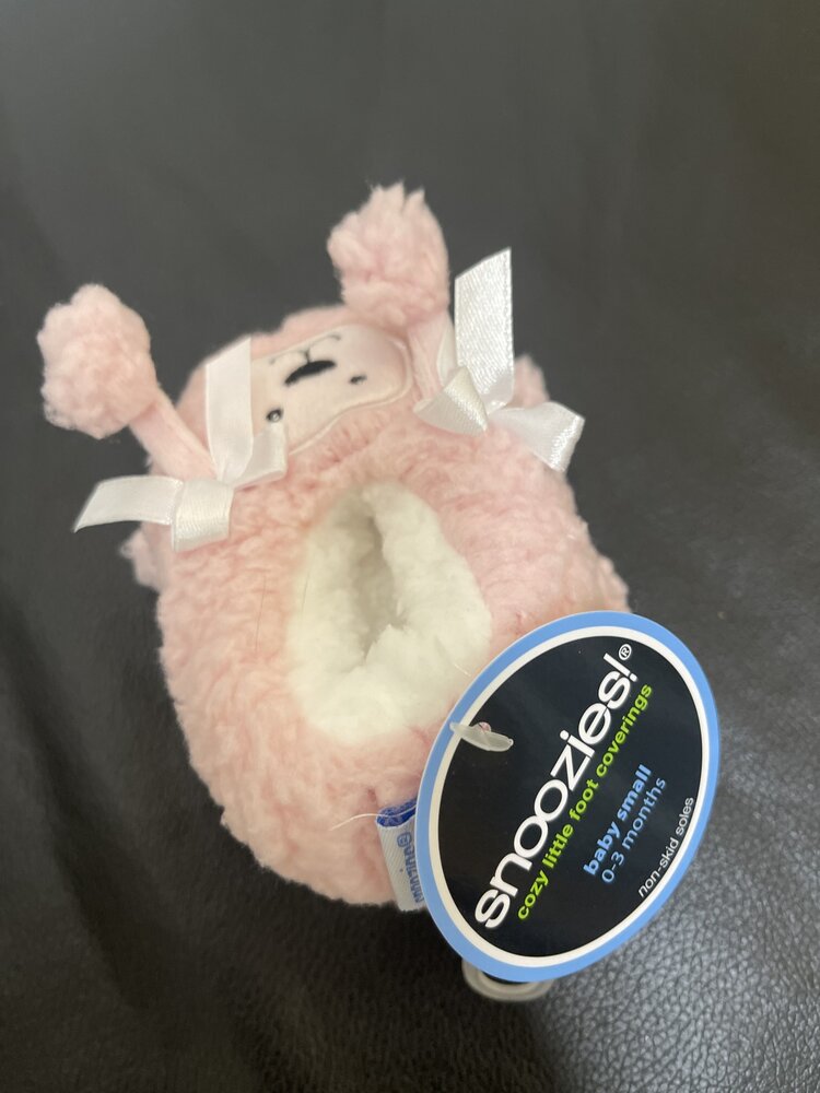 Pink Poodle Baby Slippers