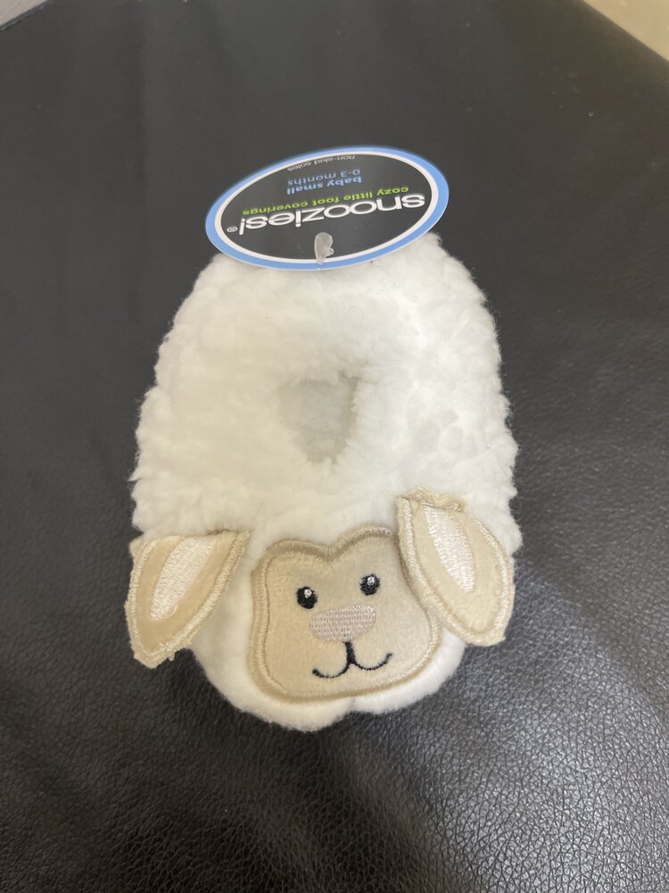 White Lamb Baby Slippers