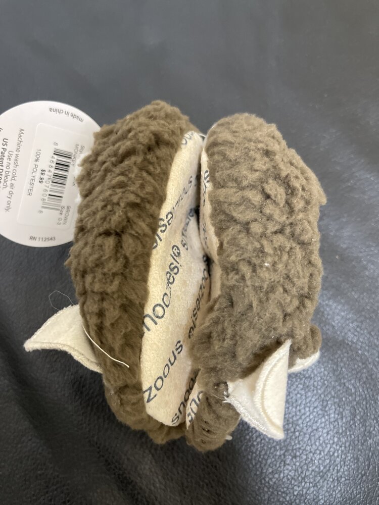 Brown Monkey Baby Slippers