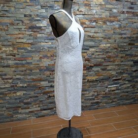 Trixxi White Lace Halter Bodycon Dress, Size 11