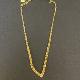 Wona Trading Millie Gold + Amber Rhinestone Necklace