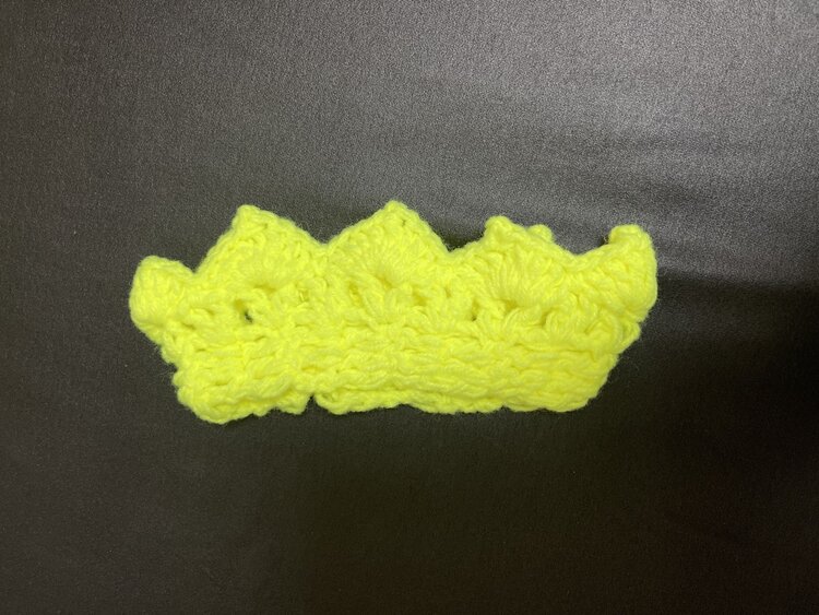 Bright Yellow  Crochet Newborn Crown