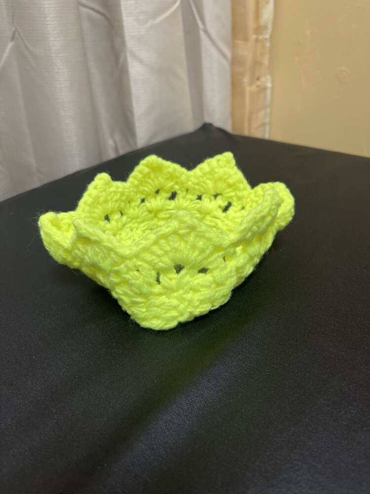 Bright Yellow  Crochet Newborn Crown