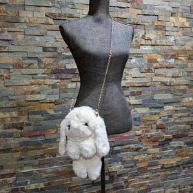 White Bunny Crossbody/ Backpack Bag