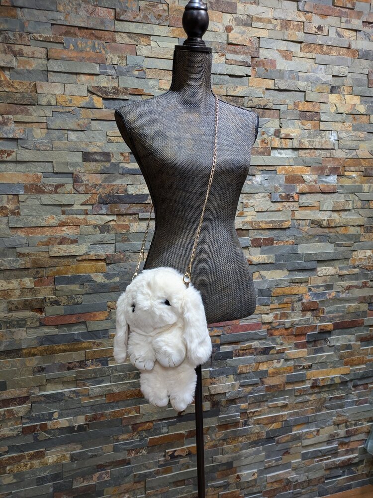 White Bunny Crossbody/ Backpack Bag