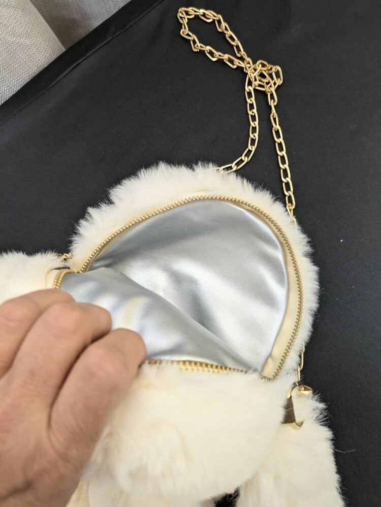 White Bunny Crossbody/ Backpack Bag