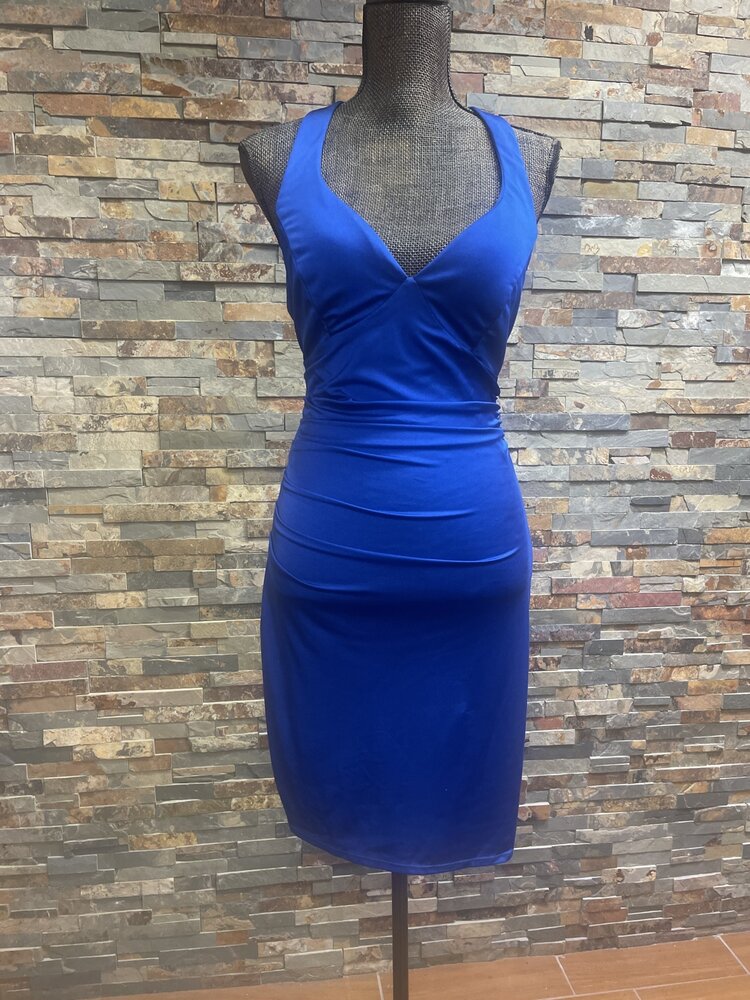 B Darlin Royal Blue Strappy Back Bodycon Dress
