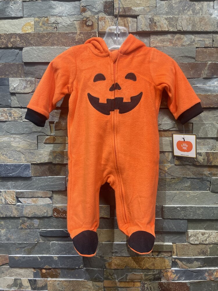 Orange Fleece Pumpkin Footie
