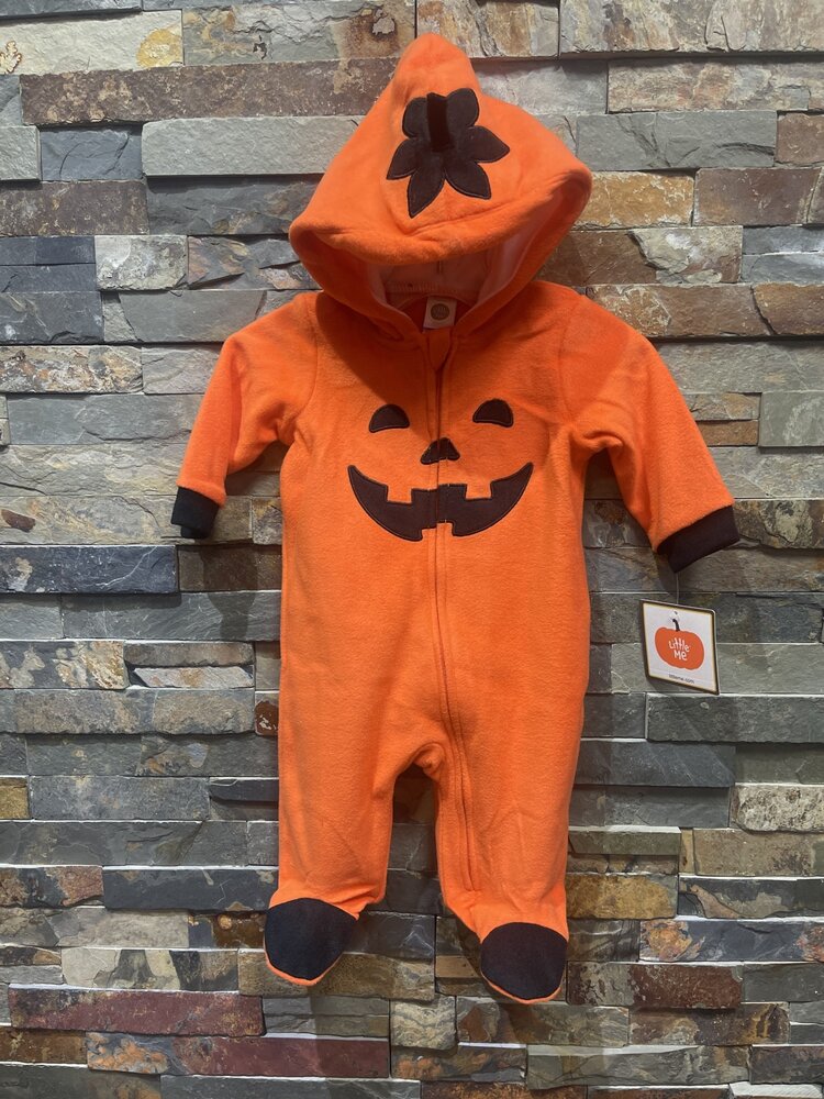 Orange Fleece Pumpkin Footie