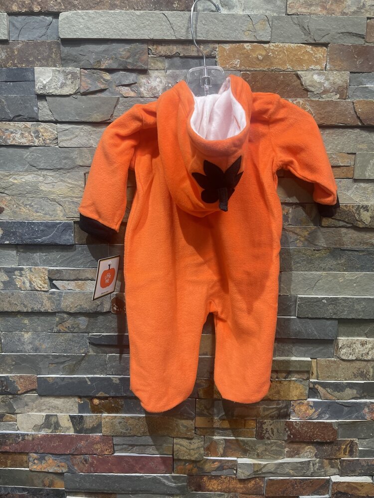Orange Fleece Pumpkin Footie