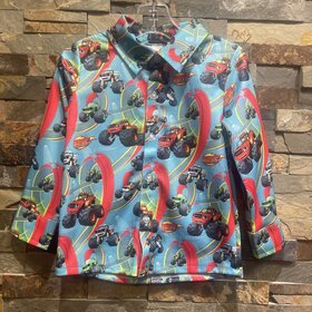 Blue w/ Multi colors Blaze Monster Truck Shirt