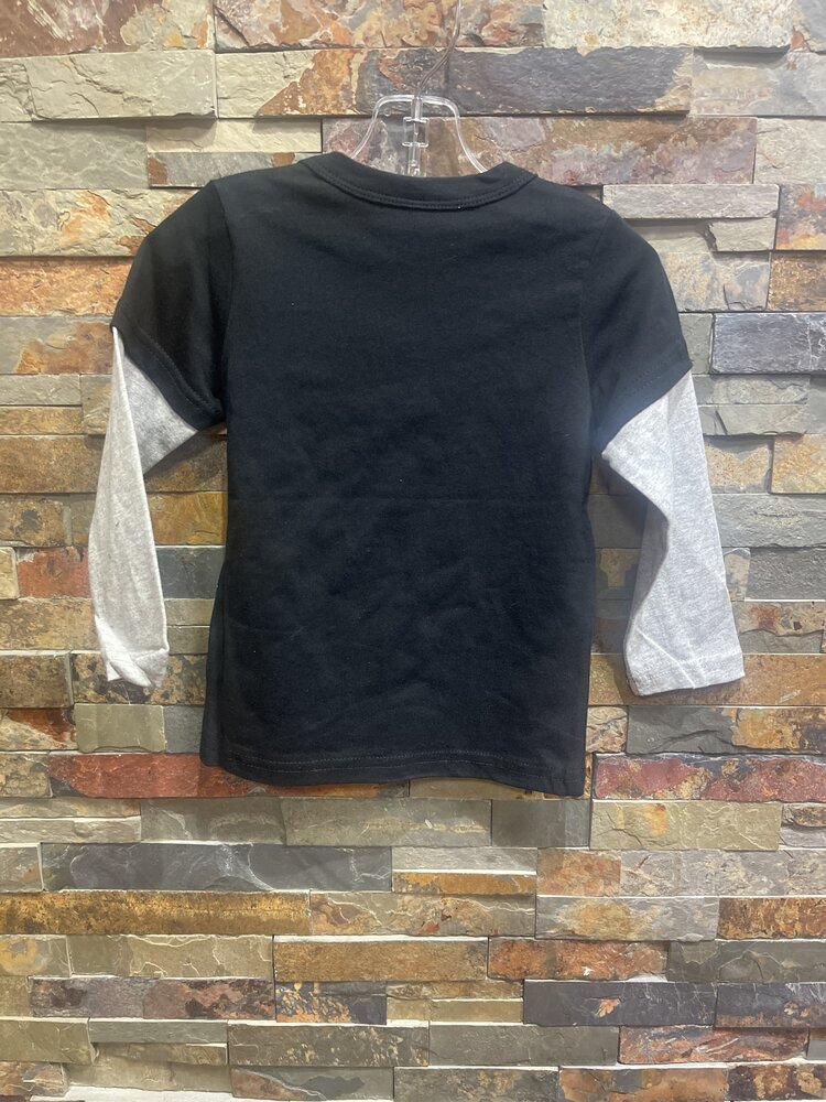 Black and Gray Astronaut Skateboard T-shirt