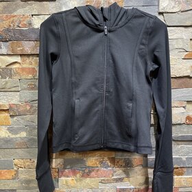 Black Girls Yoga Zip Hooded Jacket