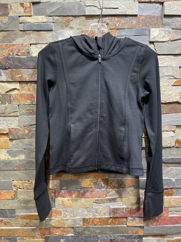 Black Girls Yoga Zip Hooded Jacket
