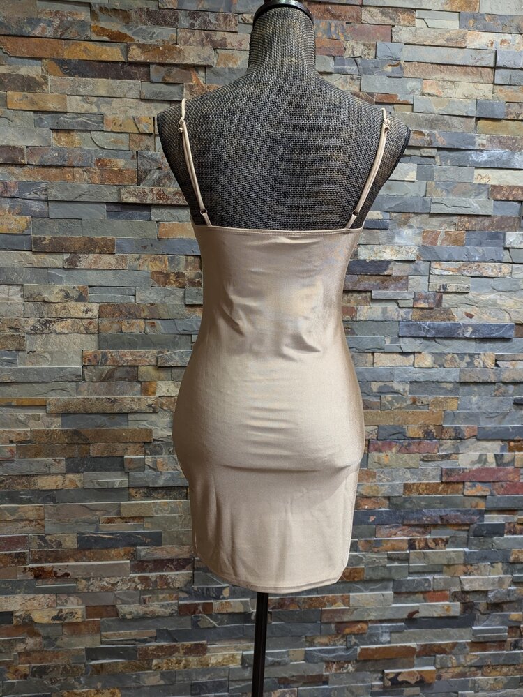 Caramel Knotted Bodycon Dress