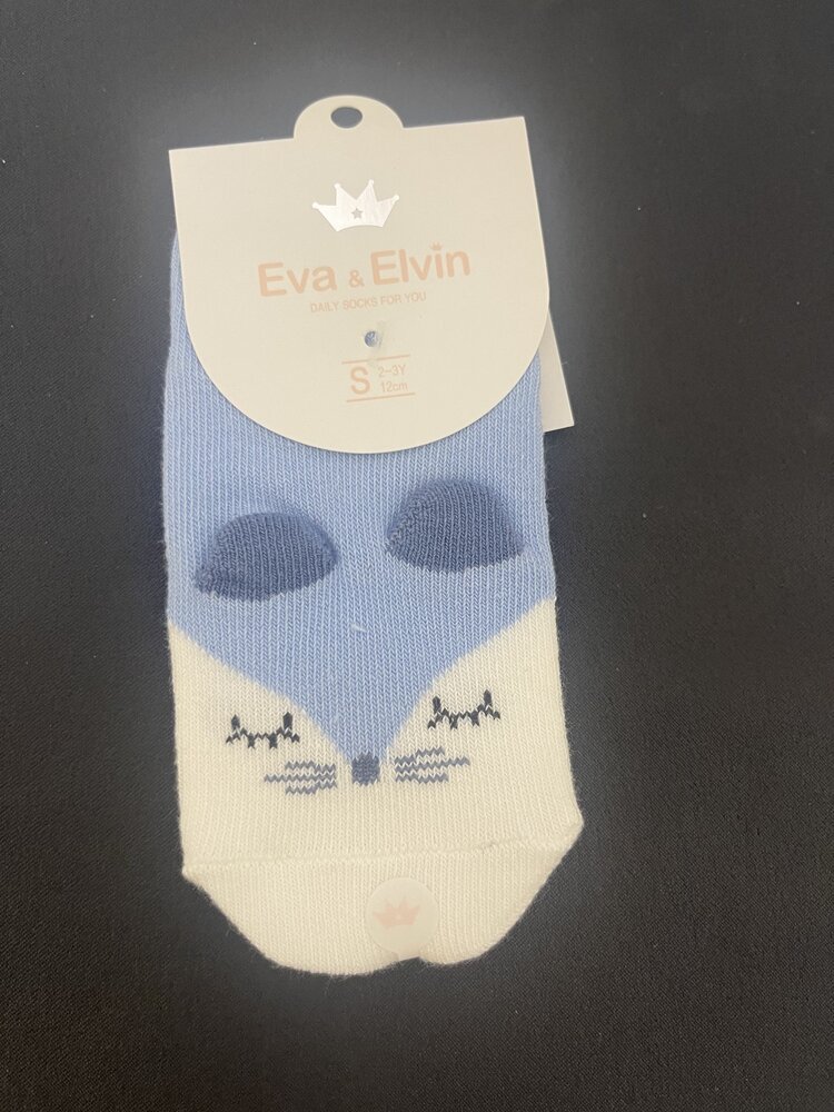 Blue Sleepy Cat Kid Socks