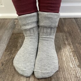 Gray Kid Tutu Dress Socks