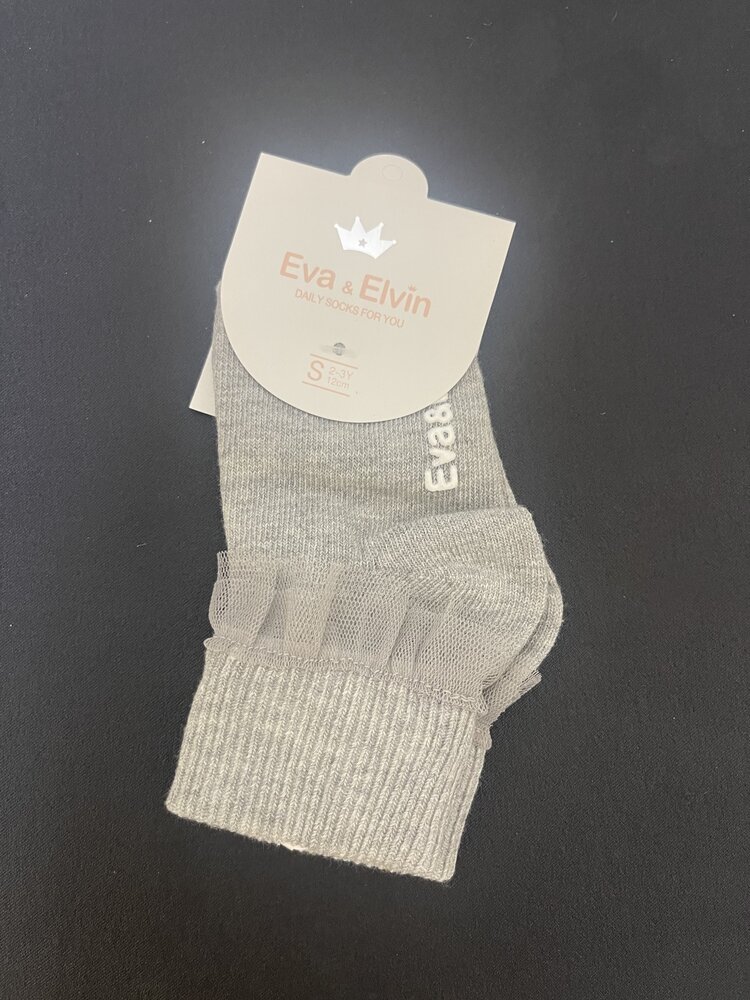 Gray Kid Tutu Dress Socks