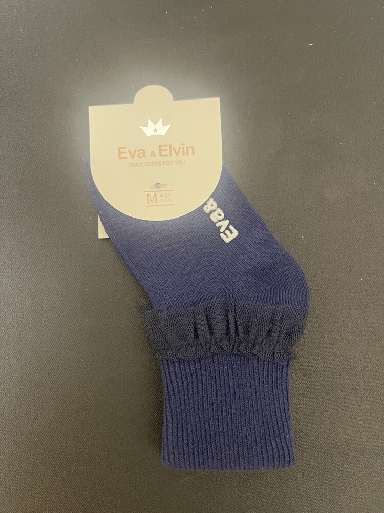 Navy Kid Tutu Dress Socks