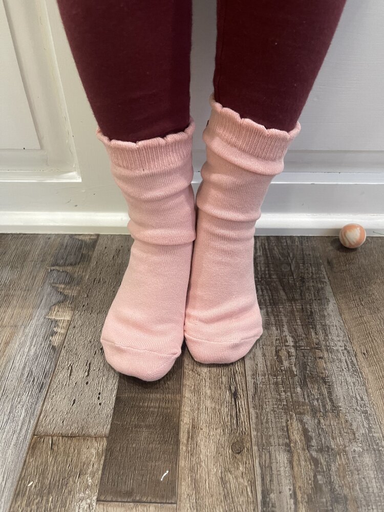 Pink Classic Ruffle Shasha Kid Socks