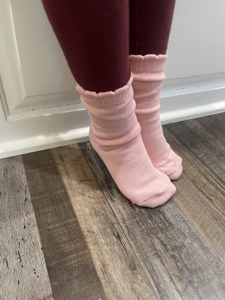 Pink Classic Ruffle Shasha Kid Socks