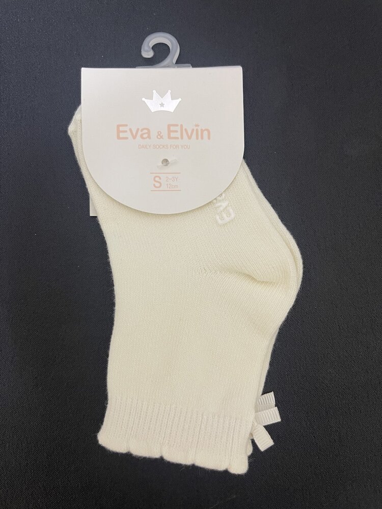 Ivory Kid Ribbon Socks Size