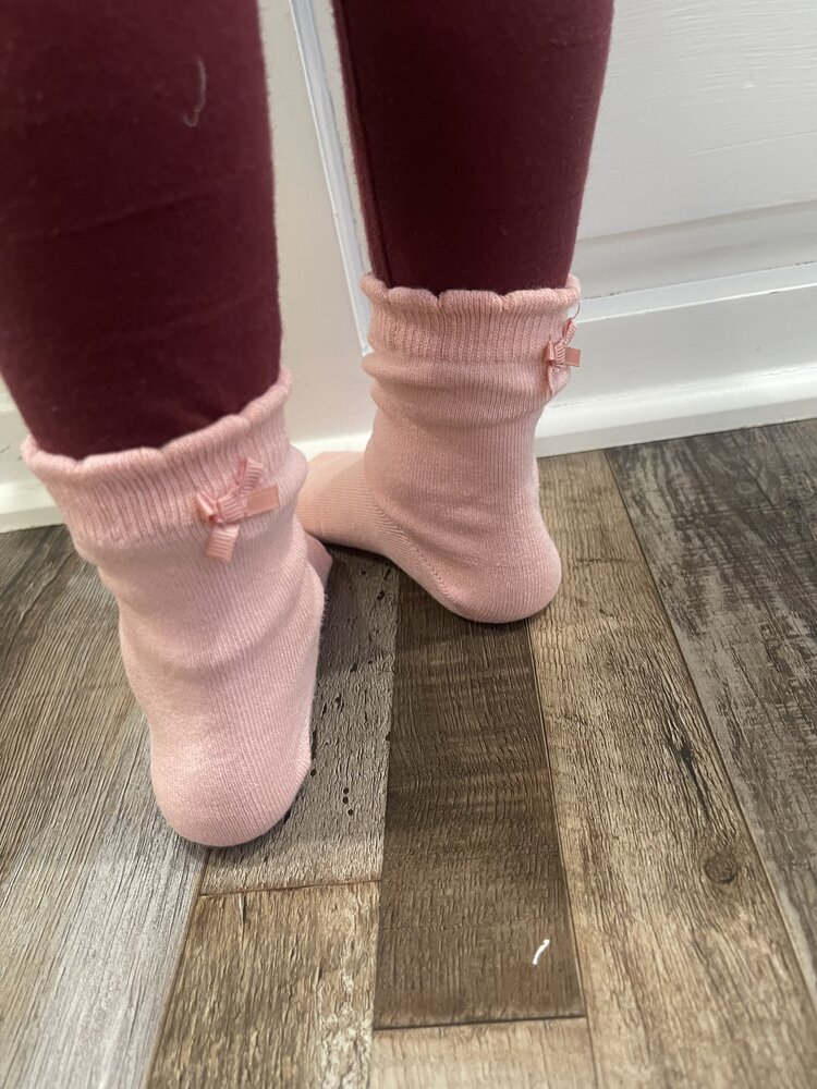 Pink Kid Ribbon Socks