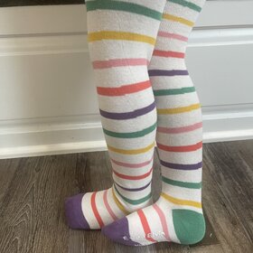 White Stripe Taffy Kid Tights