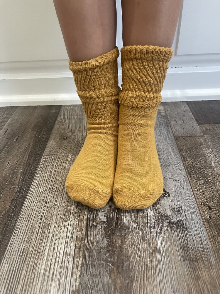 Mustard  Toe Warmer Socks