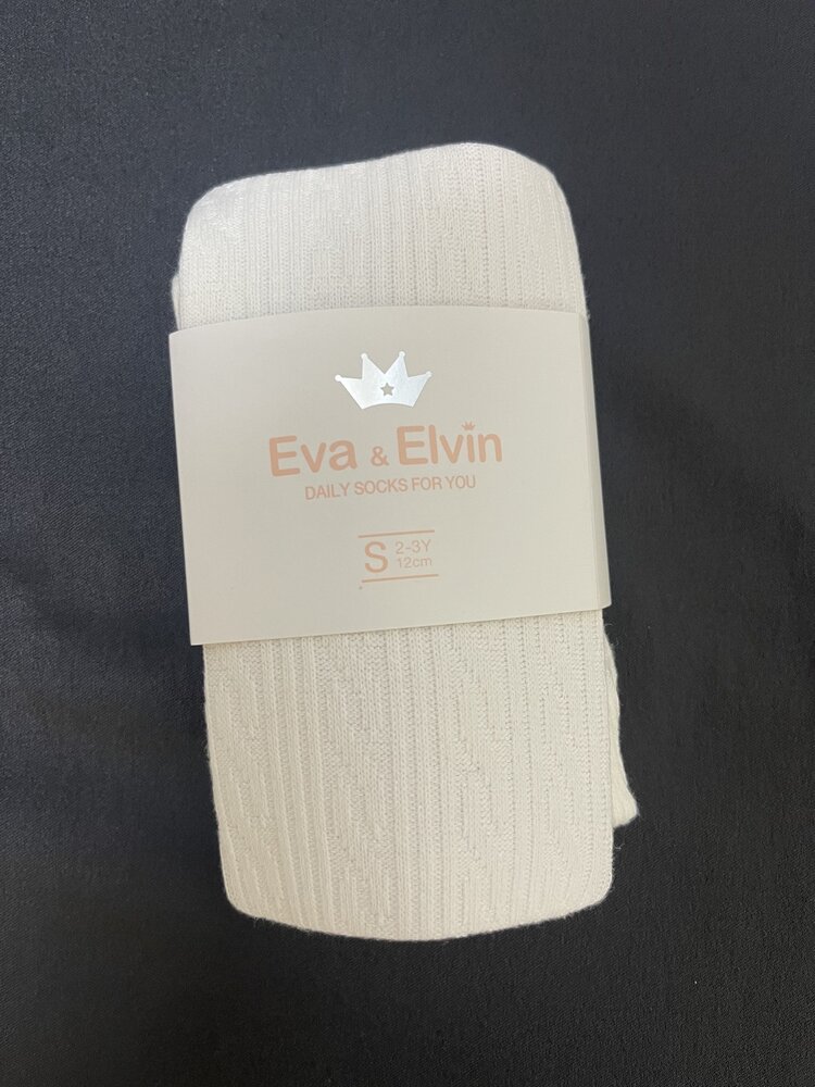 Ivory Beary Heart Kid Tights